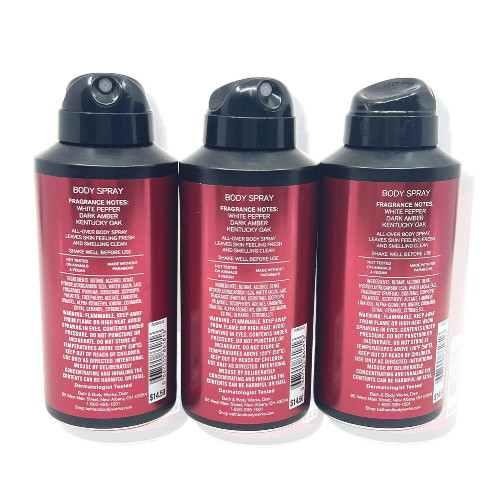 Bath & Body Works Bourbon body spray bundle pack promotes long-lasting aroma for social occasions.