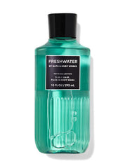 Bath & Body Works Bourbon Men's 3-in-1 bottle with Freshwater scent for daily cleansing.
