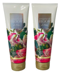 Bath & Body Works Brightest Bloom body cream bottle pour supports quick hydration.