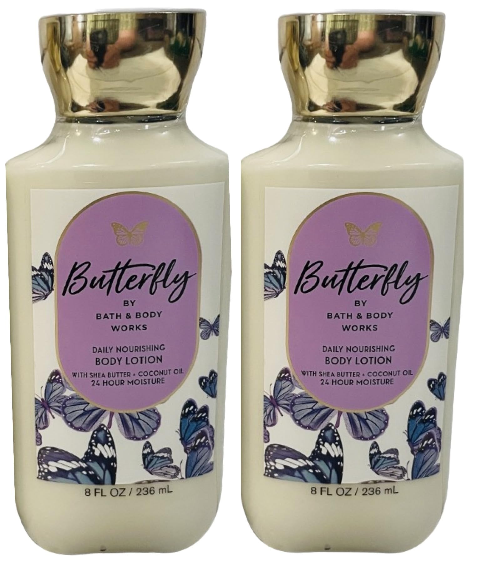 Bath & Body Works Butterfly Body Lotion close-up showing creamy texture and nourishing feel.