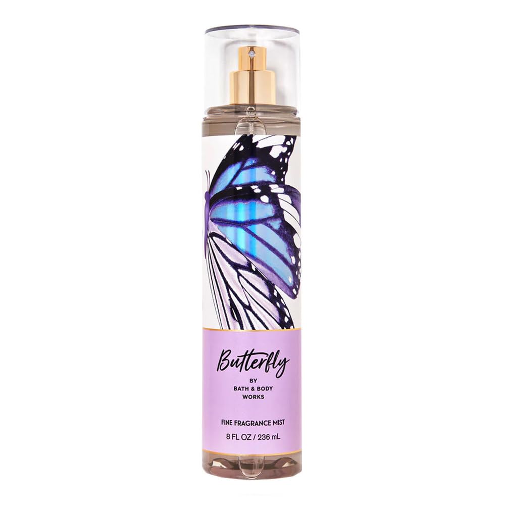 Bath & Body Works Butterfly Fine Fragrance Mist bottle 8oz provides lightweight, long-lasting fragrance for daily wear.