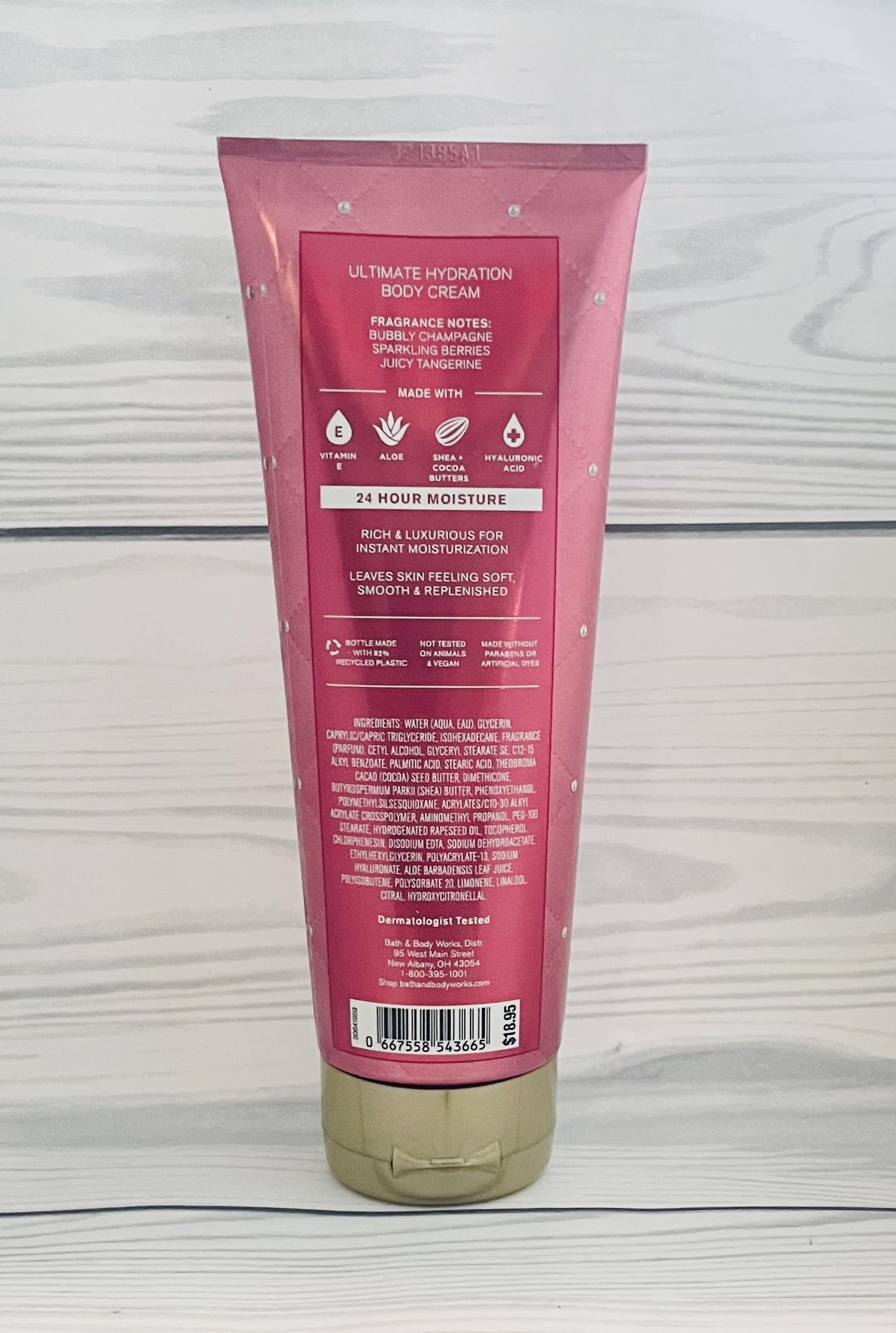Bath and Body Works Champagne Toast cream close-up highlighting rich hydration.