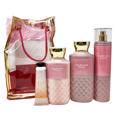 Bath & Body Works Champagne Toast set display showing complete collection for bubbly fragrance experience.