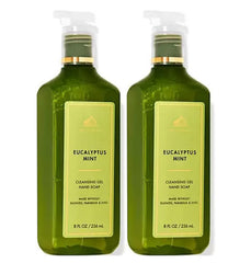 Bath & Body Works cleansing gel hand soap bottle with eucalyptus spearmint for refreshed hands