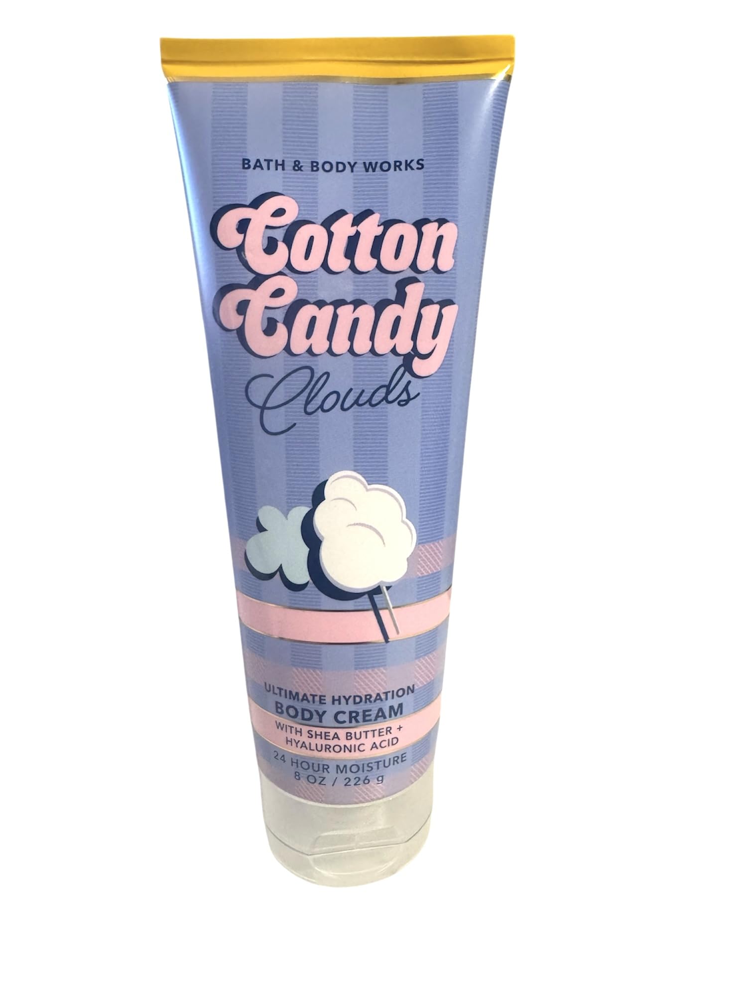  Bath and Body Works Cotton Candy Clouds gift set packaging highlights premium pampering