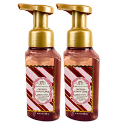 Bath and Body Works Crushed Candy Cane foaming hand soap bottle front, festive scent for daily cleansing