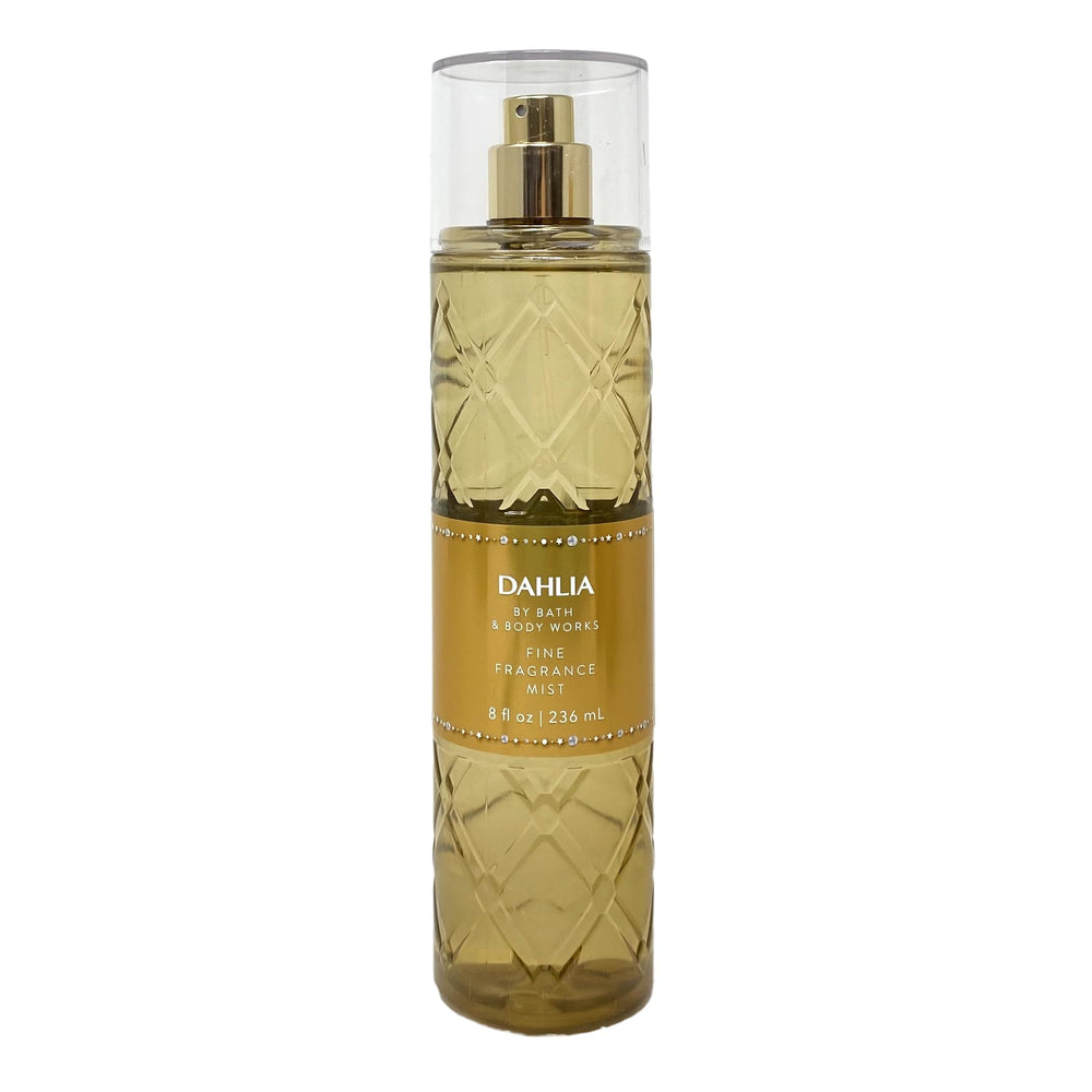 Bath & Body Works Dahlia Fine Fragrance Mist bottle highlights versatile scent layering.