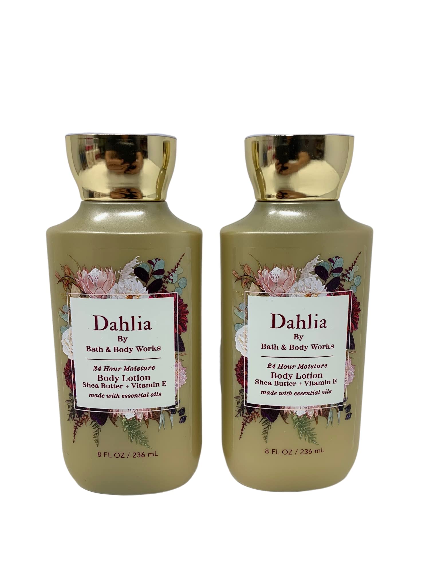 Bath & Body Works Dahlia lotion 8oz 2-pack bottle for smooth skin and daily scent