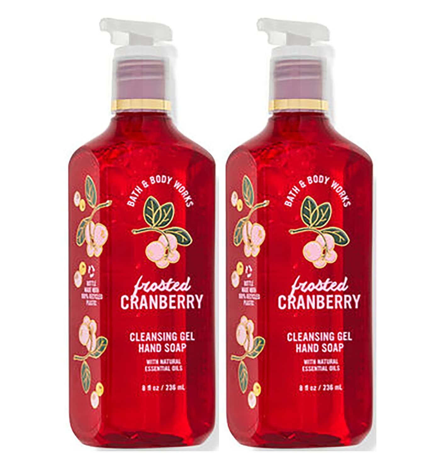 Bath & Body Works Deep Cleansing Gel Hand Soap Frosted Cranberry bottle enhances hygiene with a refreshing scent.