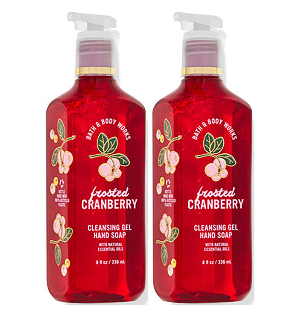 Bath & Body Works Deep Cleansing Gel Hand Soap Frosted Cranberry bottle enhances hygiene with a refreshing scent.