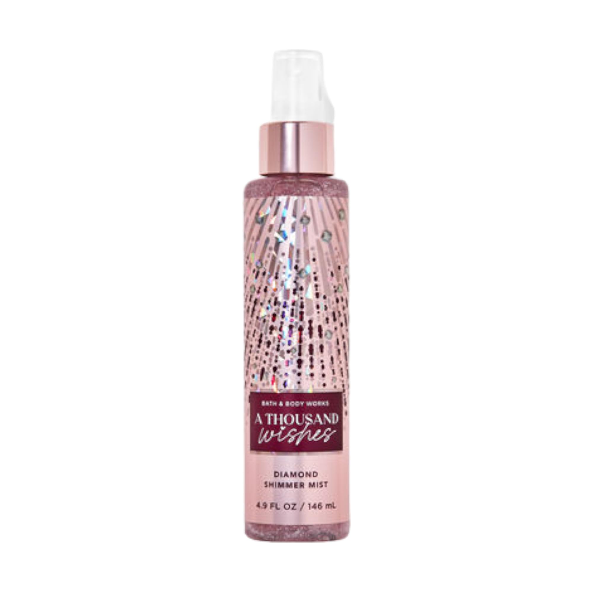 Bath & Body Works Diamond Shimmer Mist bottle glowing with radiant shimmer for daily fragrance.