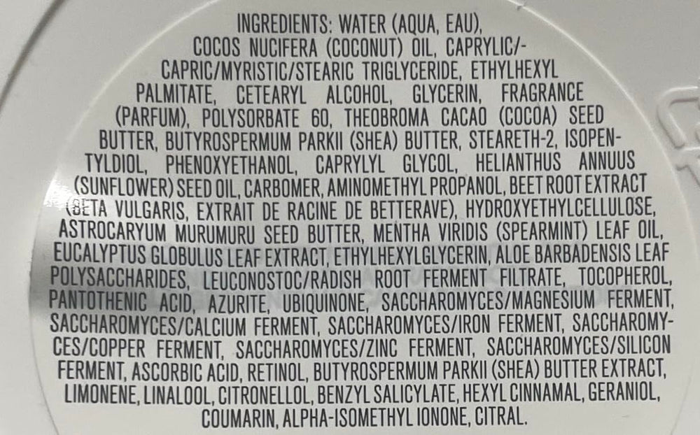 Bath & Body Works Eucalyptus Spearmint Aromatherapy Body Butter jar closeup showing easy scooping and spread
