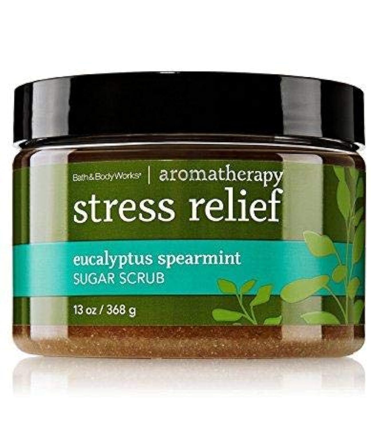 Bath & Body Works Eucalyptus Spearmint Sugar Body Scrub jar for hydrating exfoliation.