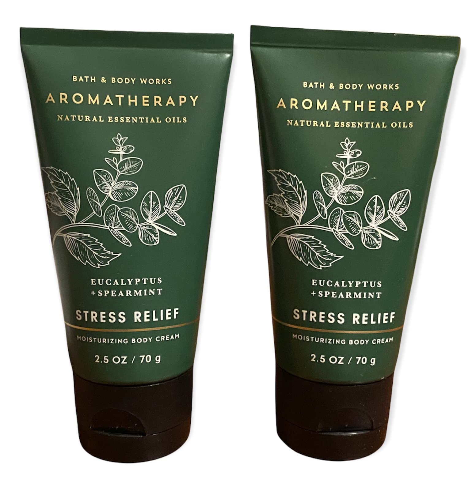 Bath and Body Works eucalyptus spearmint travel-size body cream tube for calming hydration.
