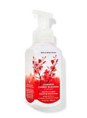 Bath and Body Works foaming hand soap Japanese Cherry Blossom bottle – serene scent enhances routine.