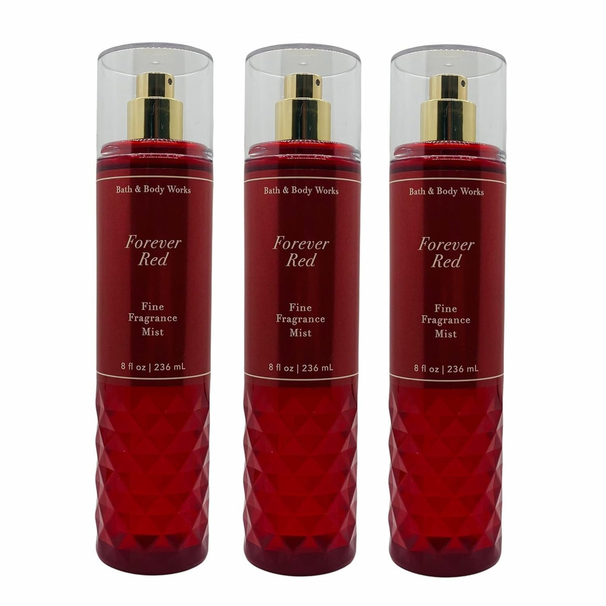 Bath & Body Works Forever Red mist bottle with pump delivers lasting fragrance