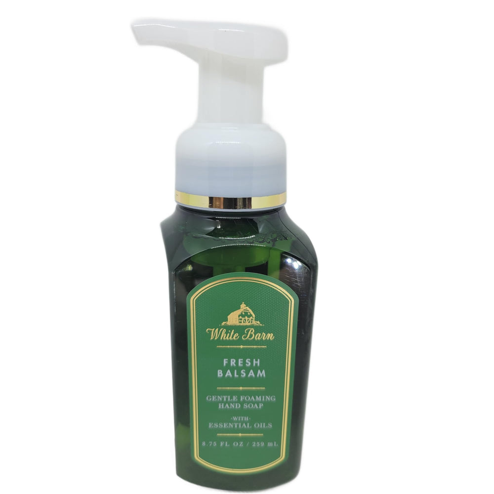 Bath & Body Works Fresh Balsam foaming hand soap fragrance notes featuring woodland balsam, eucalyptus and cedarwood