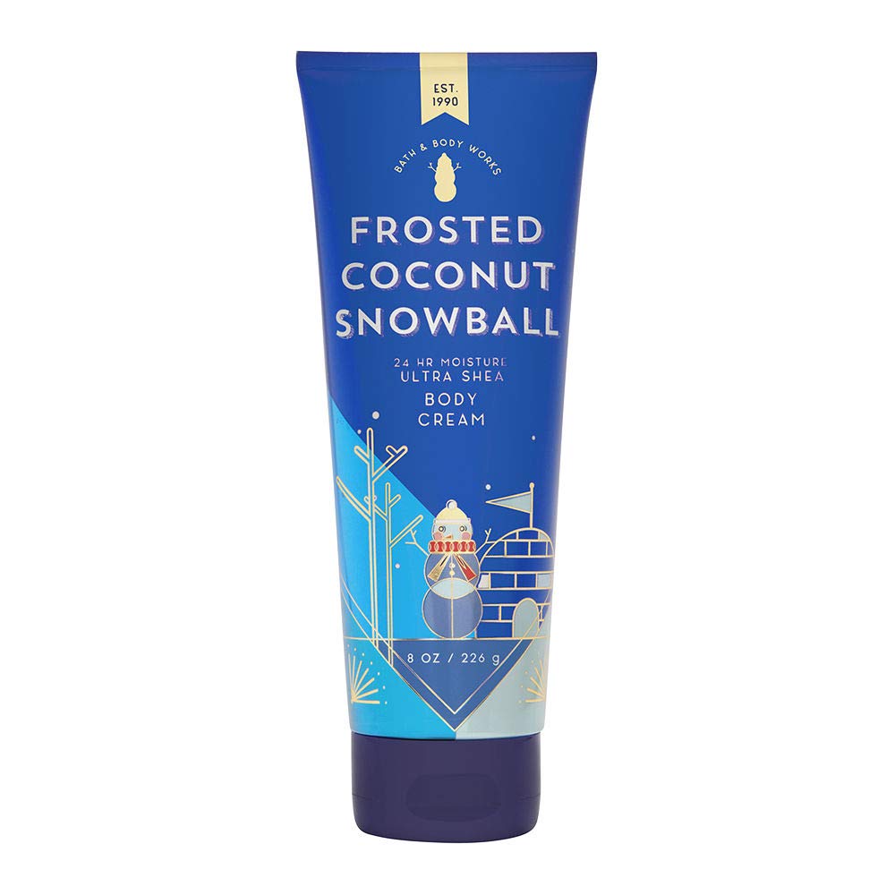 Bath & Body Works Frosted Coconut Snowball Cream front-view jar for daily moisture and creamy texture