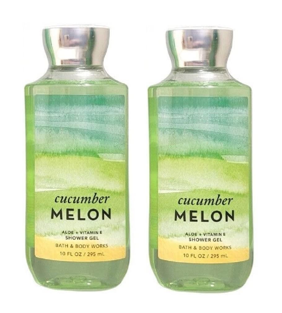 Bath & Body Works gel de ducha Pepino Melón, set de 2 piezas, aroma refrescante