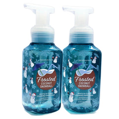 Bath & Body Works Gentle Foaming Hand Soap Frosted Cocount Snowball foam highlights a creamy, skin-friendly wash