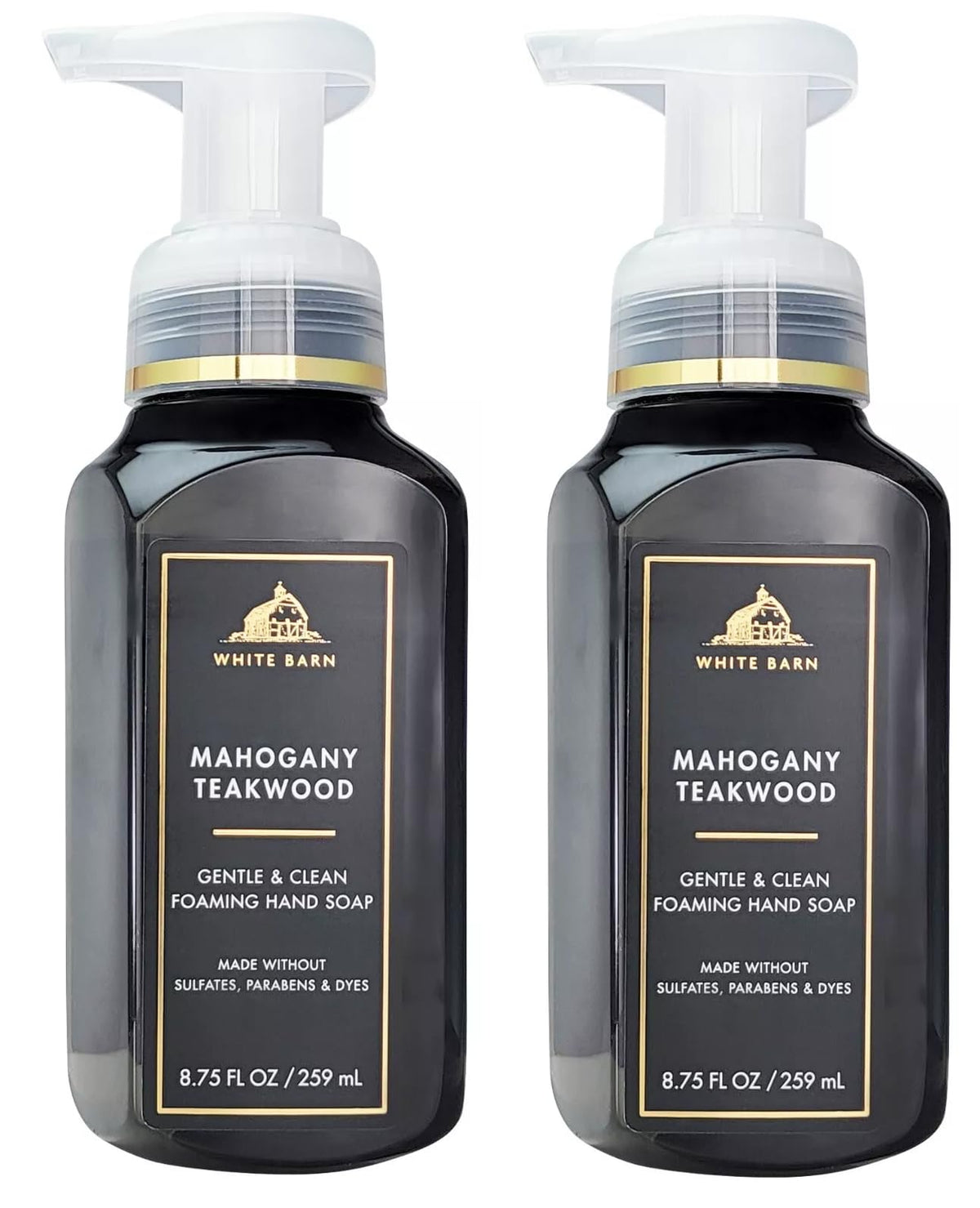 Bath & Body Works Gentle Foaming Hand Soap bottle Mahogany Teakwood for soft, clean hands.
