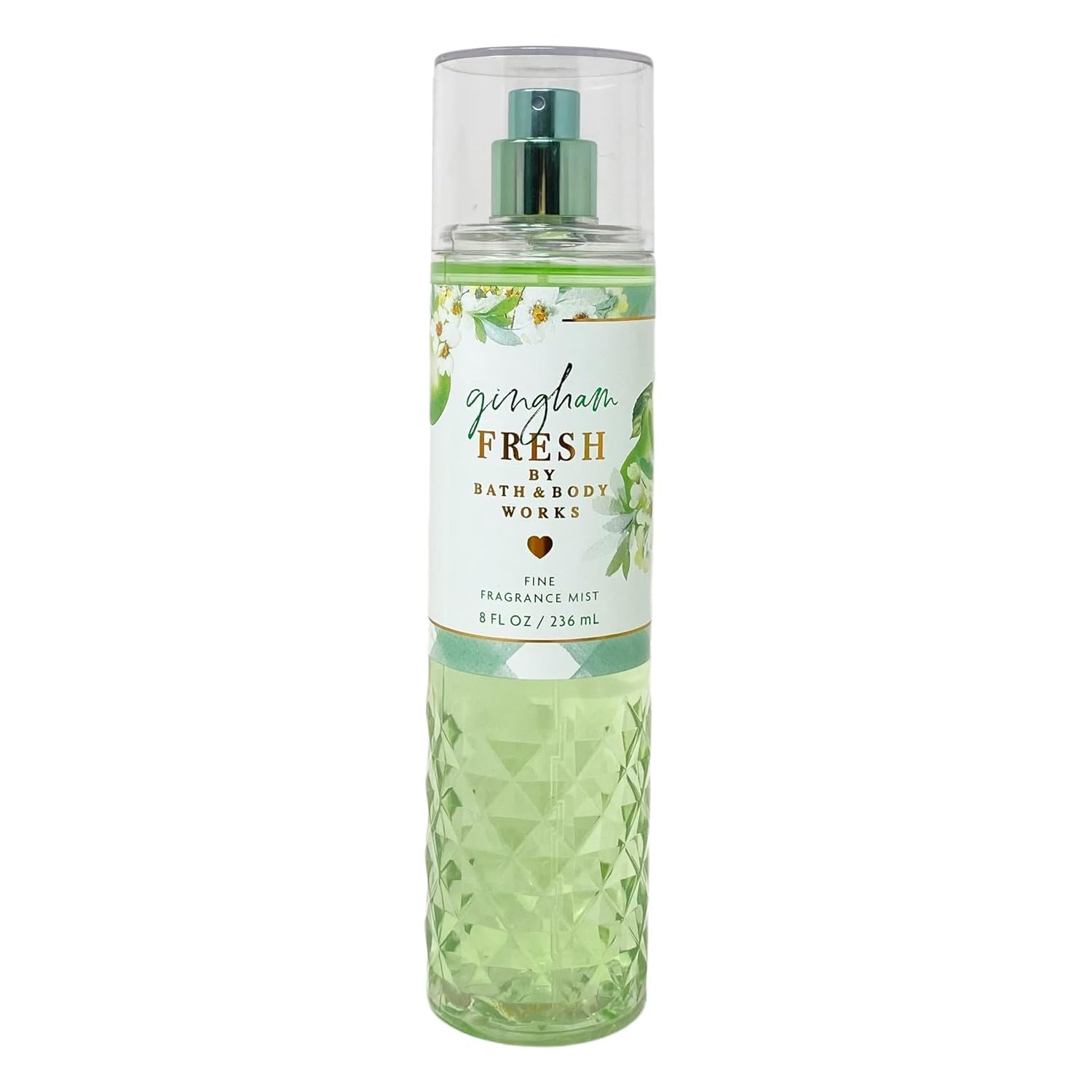 Bath & Body Works Gingham Fresh bottle with pump delivers lightweight fragrance.