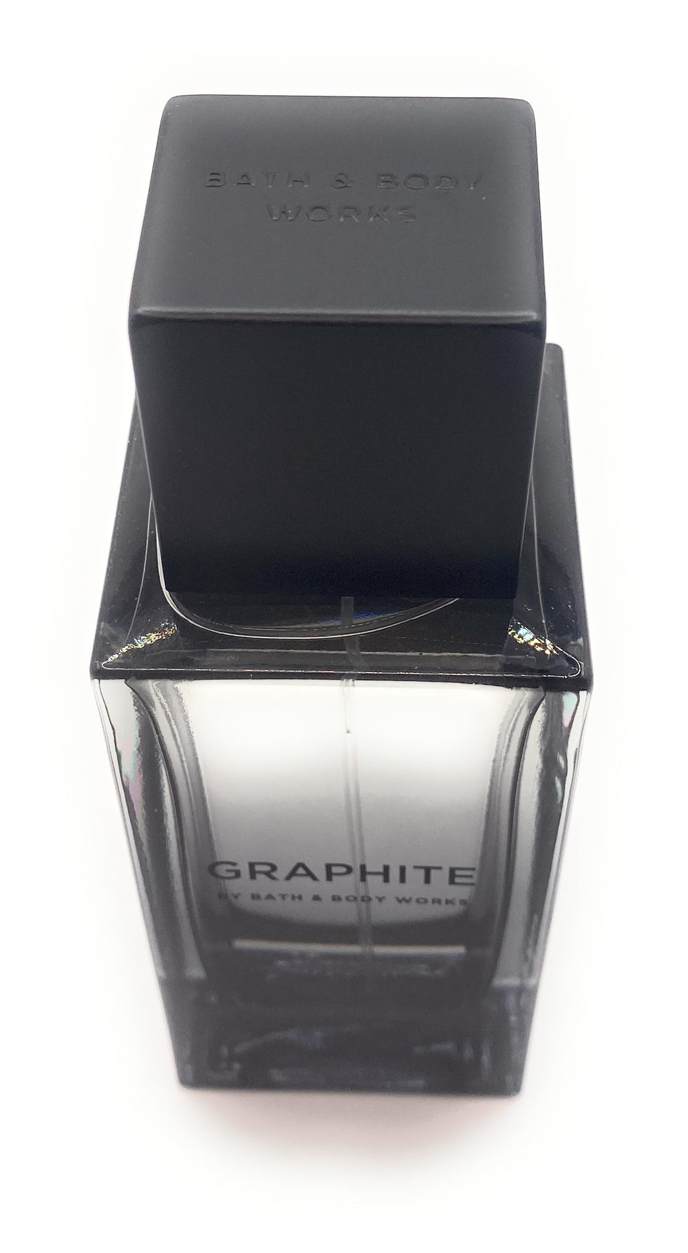 Bath & Body Works Graphite spray nozzle ready for quick refreshing application.