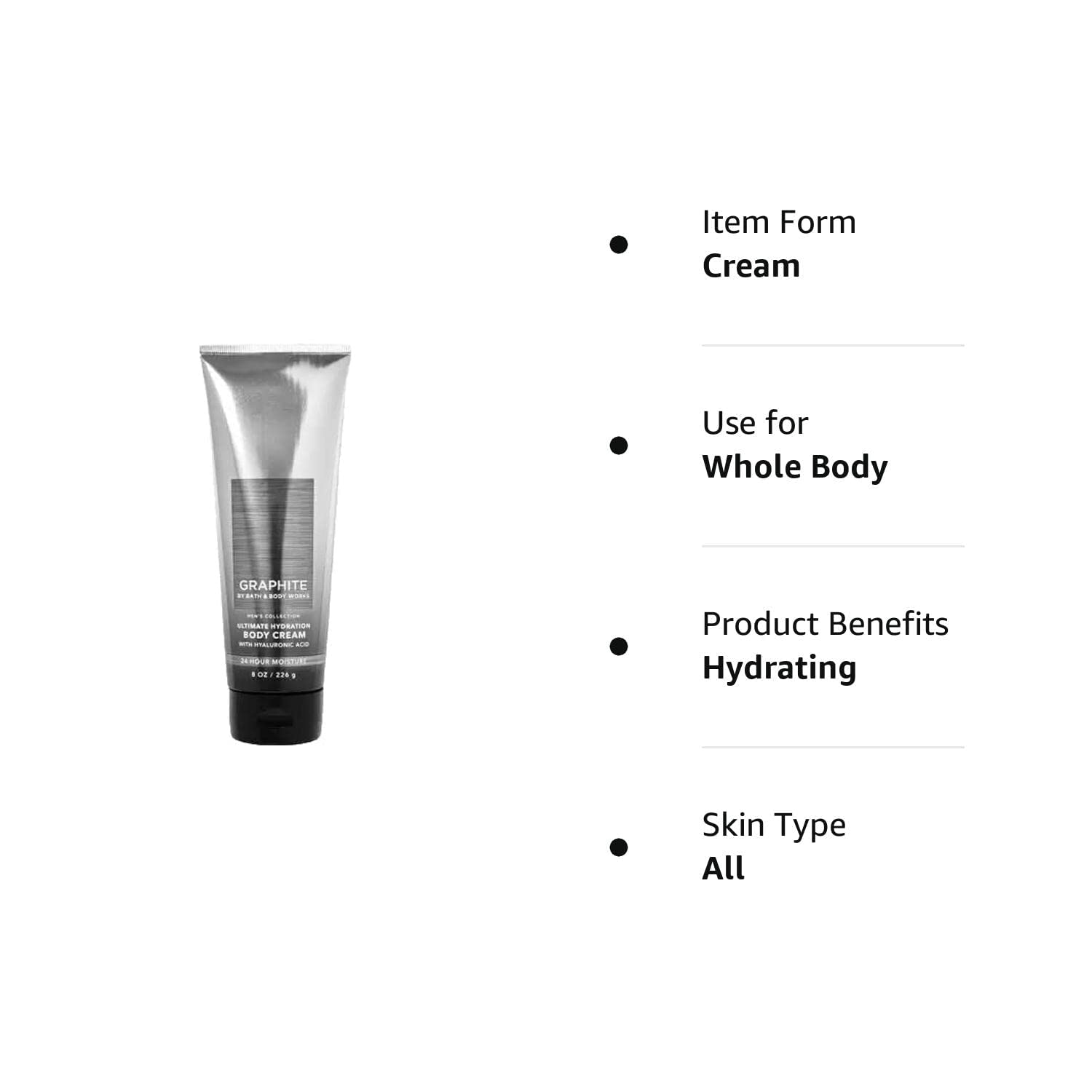 Graphite cream texture close-up showing creamy, rich Ultra Shea formula for smooth skin.