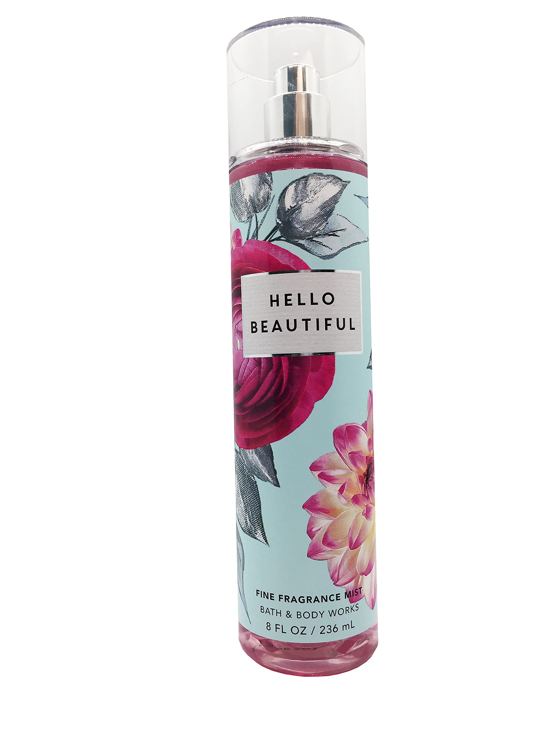 Bath & Body Works Hello Beautiful application on hand highlighting light mist for layering.