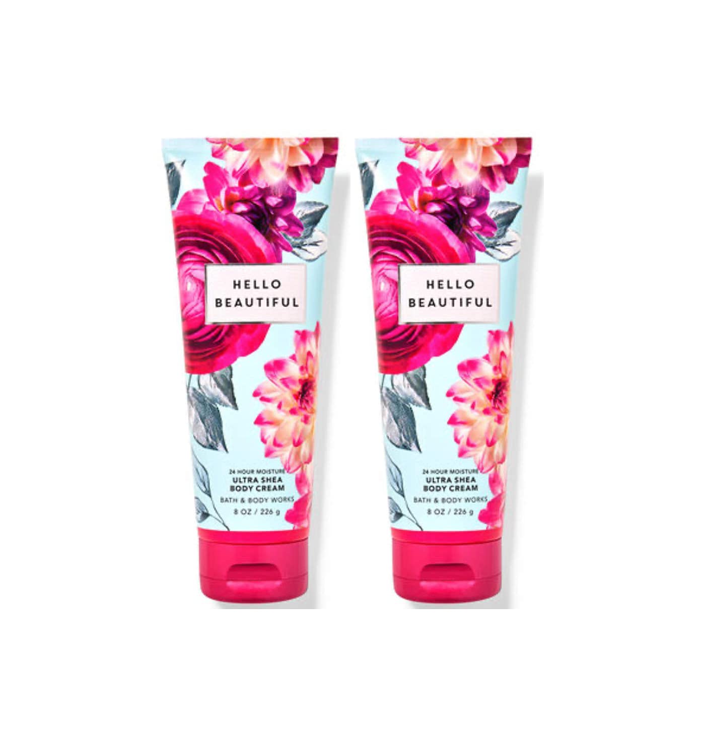 Bath and Body Works Hello Beautiful Ultimate Hydration Body Cream Gift Set jar showing texture for nourished skin