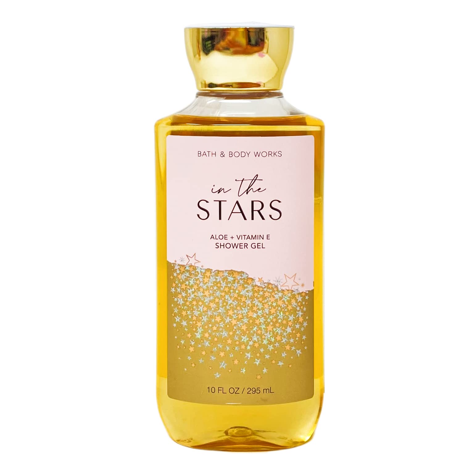 Bath & Body Works In The Stars body lotion smoothing skin with lasting softness.