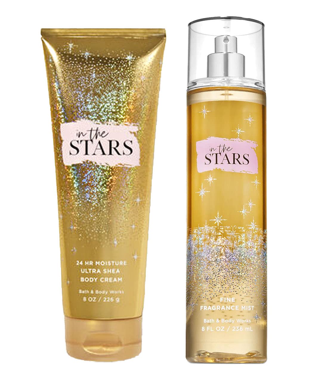 Bath & Body Works In The Stars Ultra She Cream and Mist set packaging varies, soothing fragrance routine.