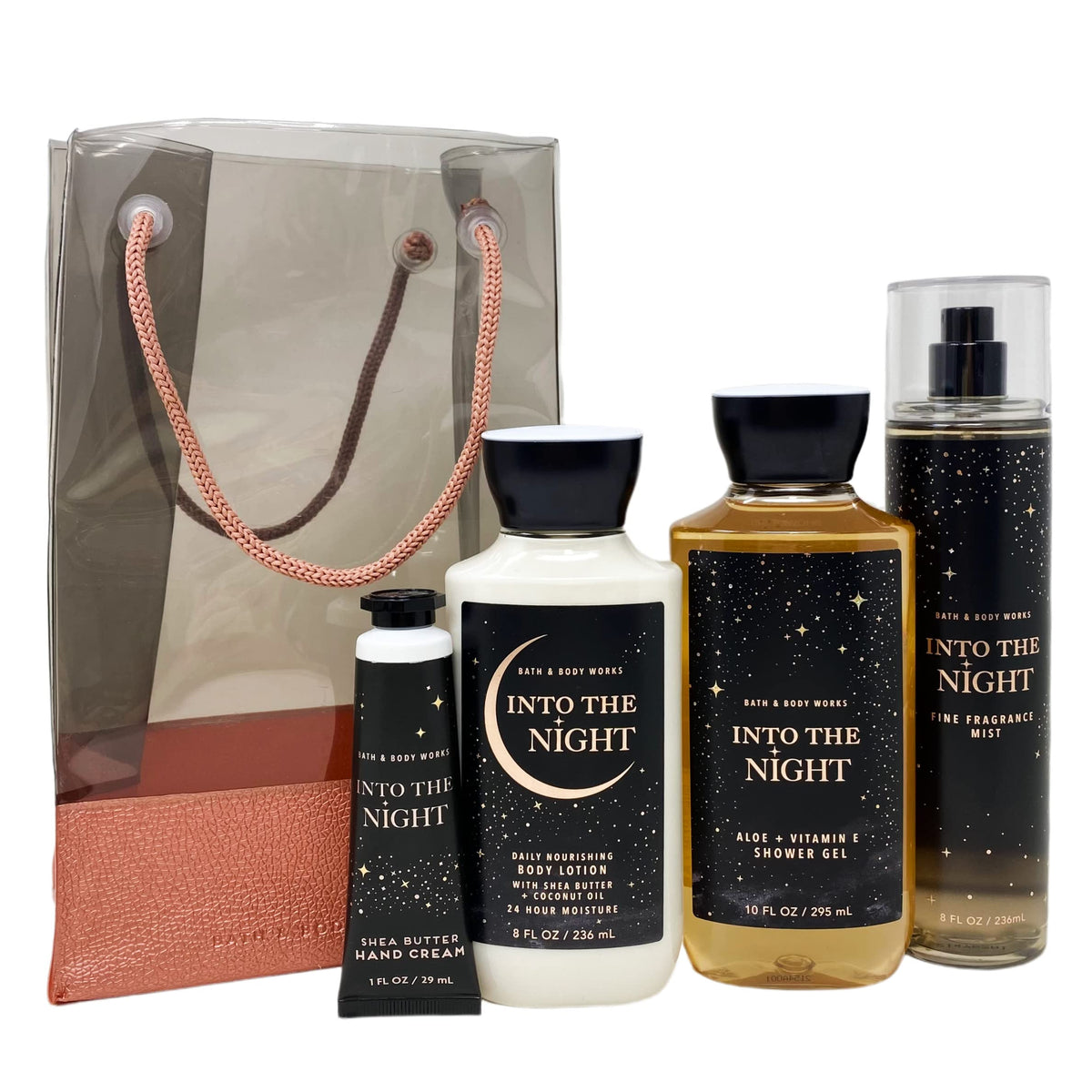 Bath & Body Works Into The Night gift bag front view for gifting