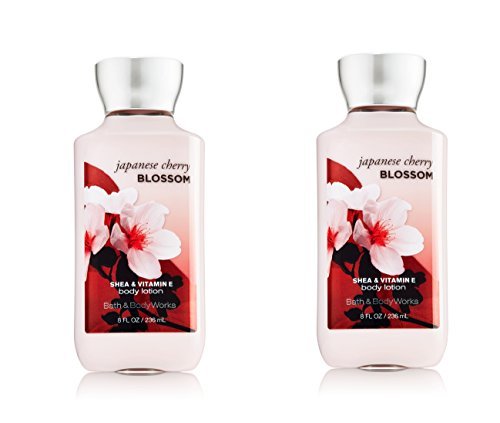 Bath & Body Works Japanese Cherry Blossom 2-pack lotion bottles for daily hydration and uplifting scent.