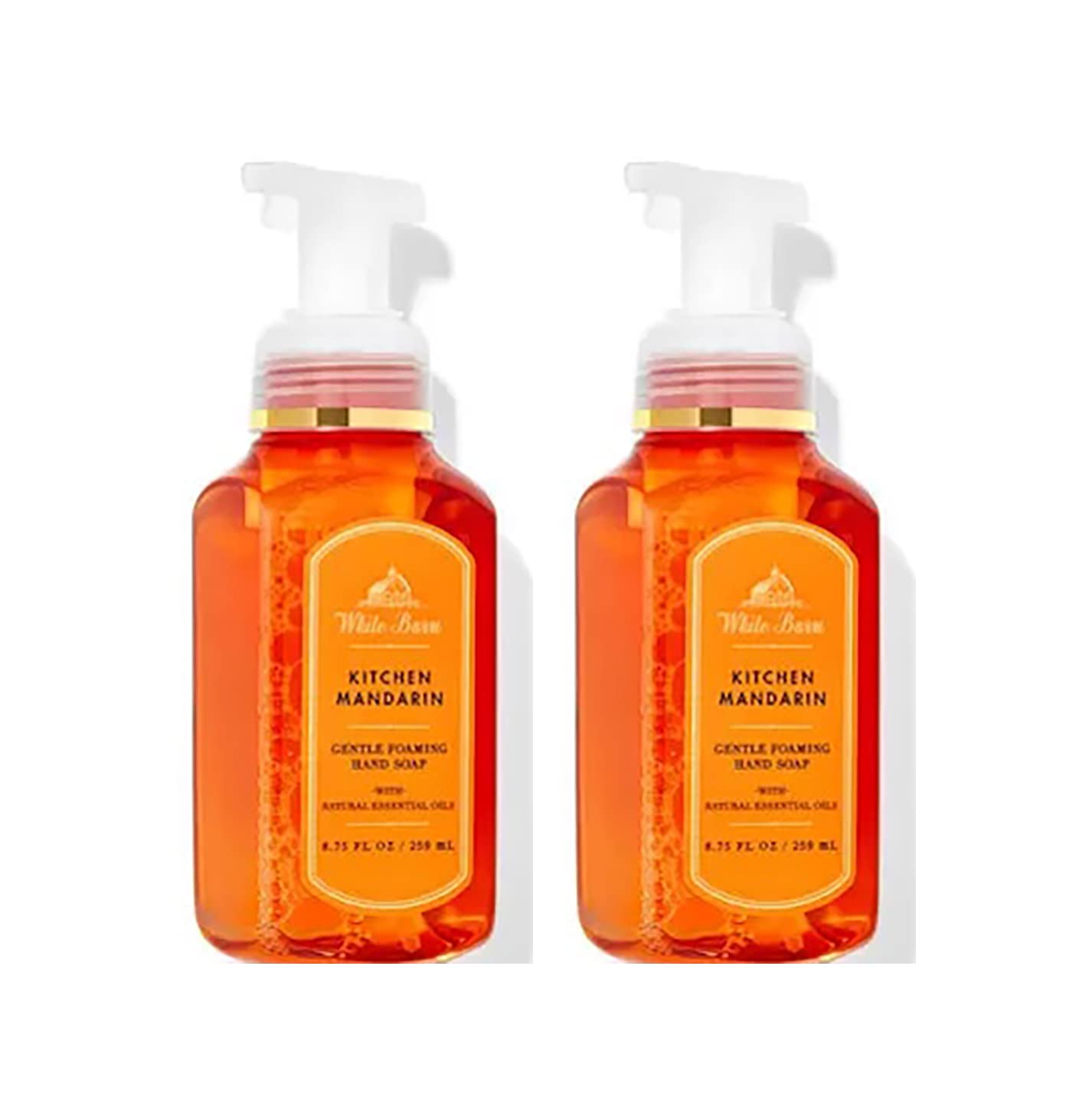 Bath & Body Works Kitchen Mandarin hand soap 2-pack for refreshing, gentle foaming cleansing.