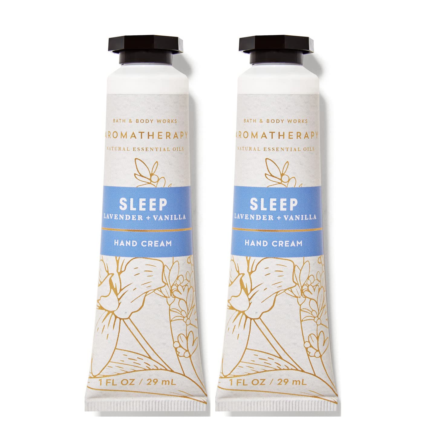 Bath & Body Works Lavender Vanilla Hydrating Hand Cream 2-pack, 1 oz tubes for daily moisture