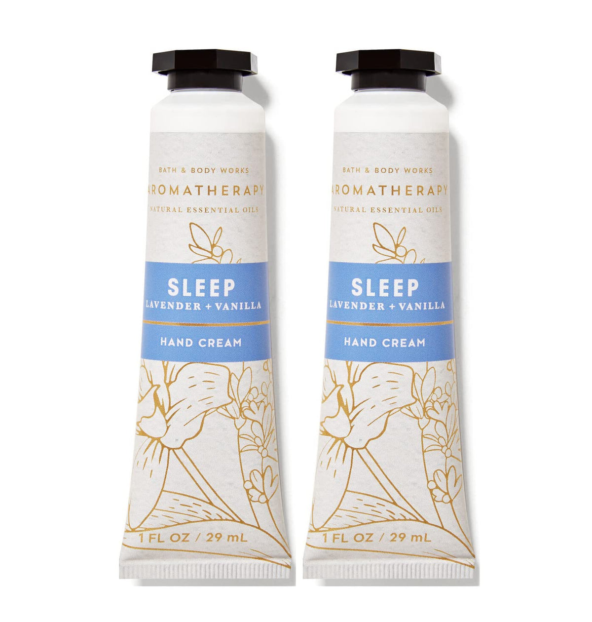 Bath & Body Works Lavender Vanilla Hydrating Hand Cream 2-pack, 1 oz tubes for daily moisture