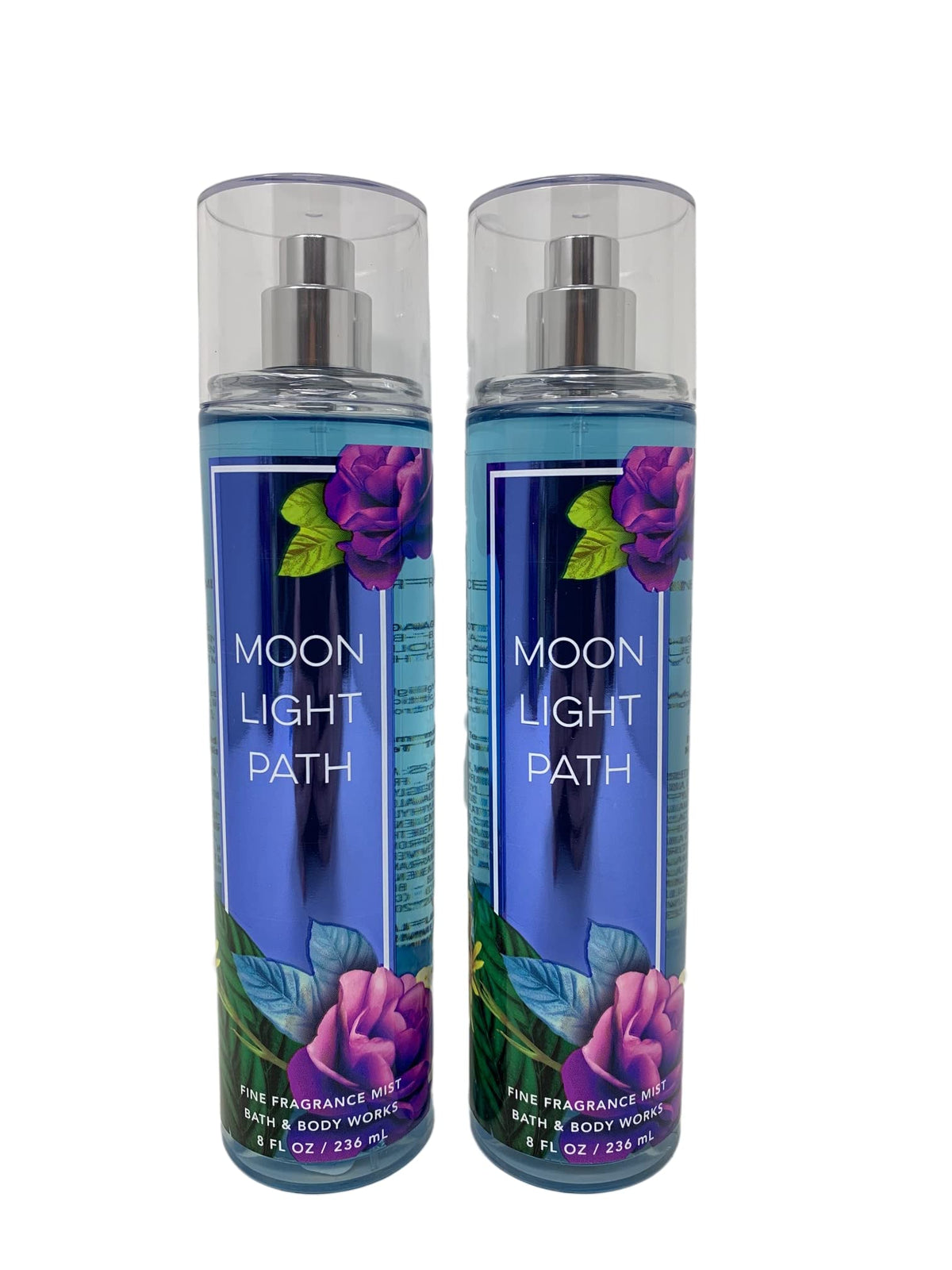 Bath and Body Works Moonlight Path mist bottle pour for everyday fragrance in night garden notes.