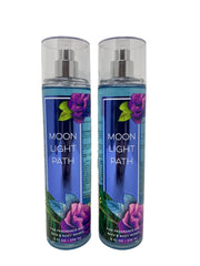 Bath and Body Works Moonlight Path mist bottle pour for everyday fragrance in night garden notes.