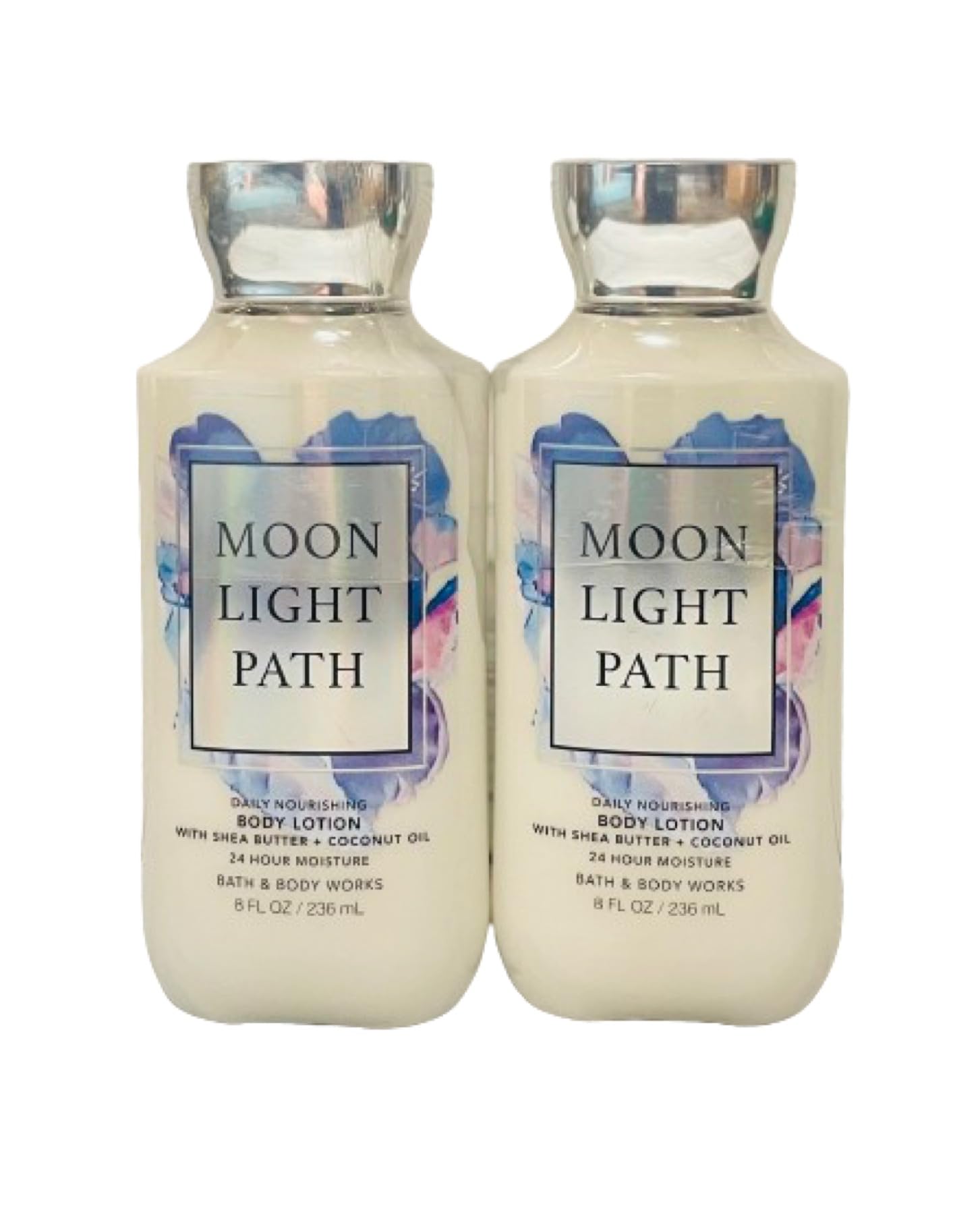 Bath & Body Works Moonlight Path lotion 2-pack bottle for smooth skin and fragrance.