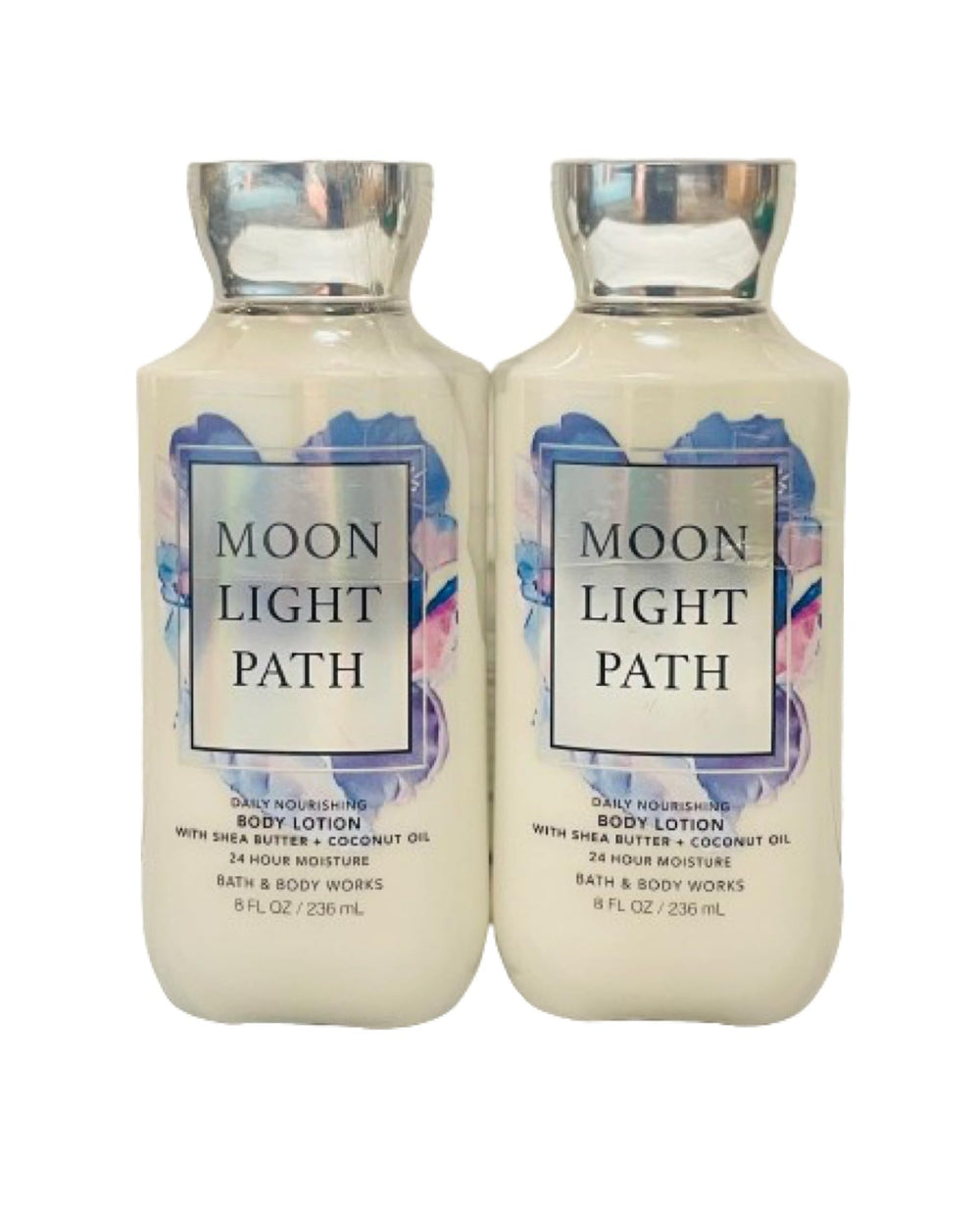 Bath & Body Works Moonlight Path lotion 2-pack bottle for smooth skin and fragrance.