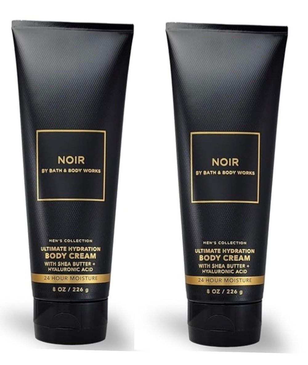 Bath & Body Works Noir Ultimate Hydration Cream bottle delivers lasting moisture.