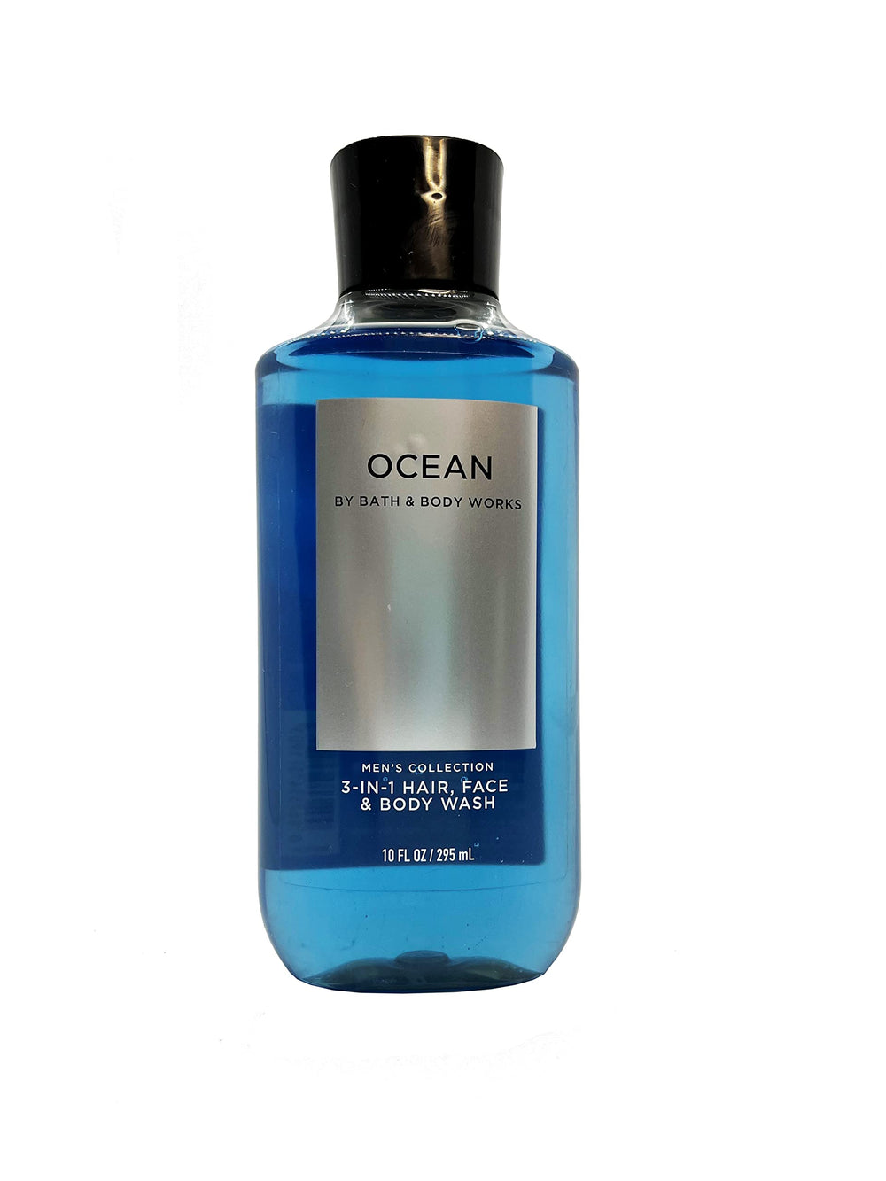 Bath and Body Works Ocean for Men packaging front highlights dermatologist-tested formula and premium scent.