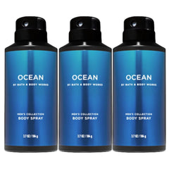 Bath & Body Works Ocean Noir deodorizing body spray bottle provides all-day freshness after workouts.