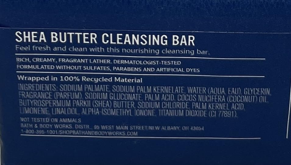 Bath and Body Works Ocean Shea Butter cleansing bar demonstrates creamy lather for daily use.