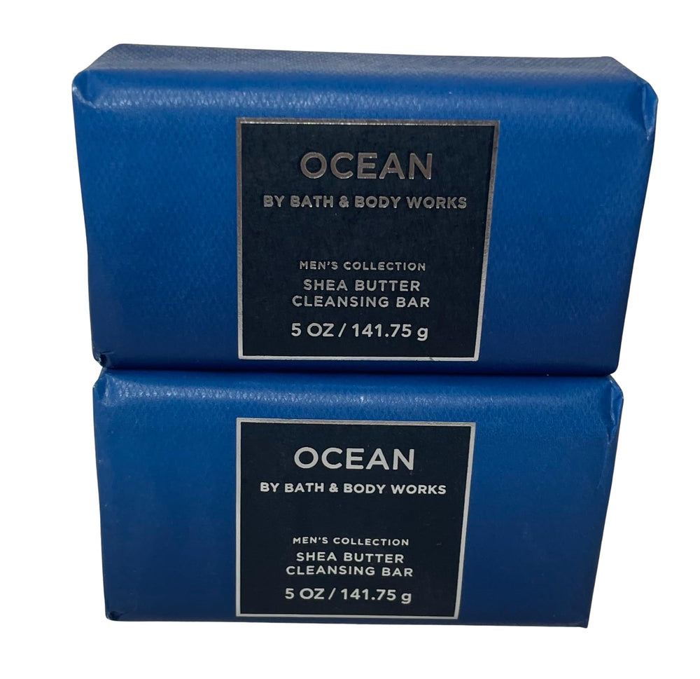 Bath and Body Works Ocean Shea Butter cleansing bar pack 2 wrapped for rich moisture and refreshing scent.