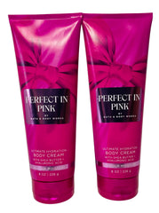 Bath and Body Works Perfect in Pink two-pack display suggests value and replenishing skin.