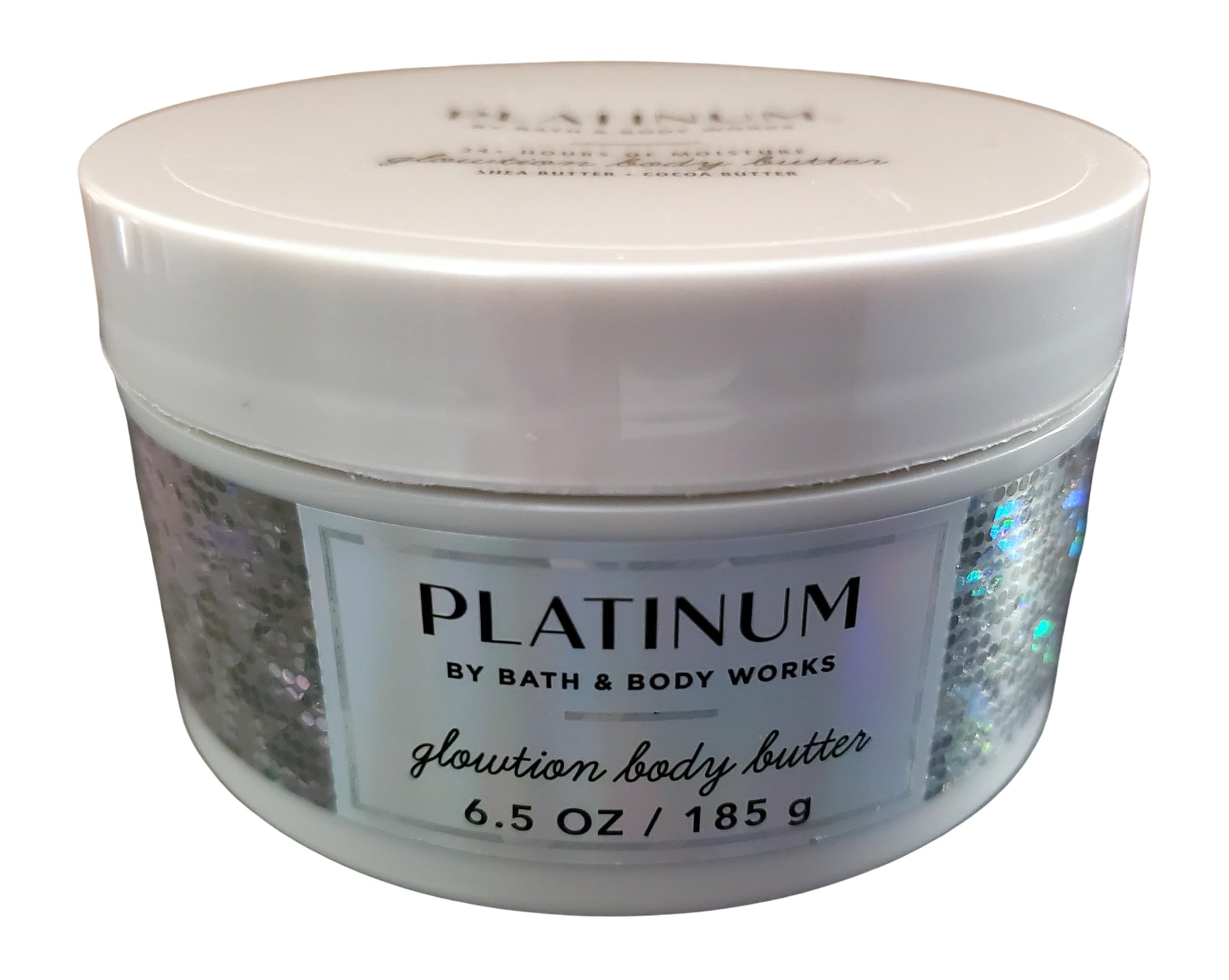Bath & Body Works Platinum Whipped Body Butter packaging — sleek gift-ready jar design.