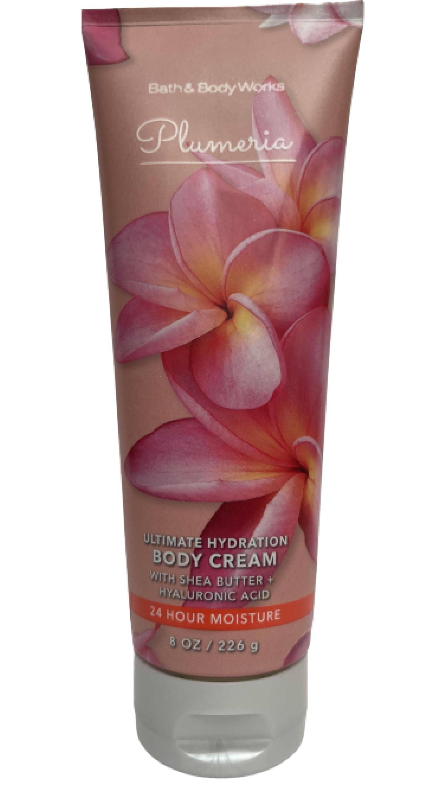 Bath & Body Works Plumeria Ultimate Hydration Body Cream 8 oz front view for deep hydration