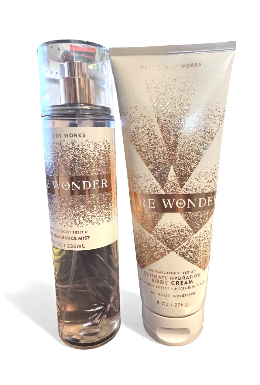 Bath & Body Works Pure Wonder mist bottle for refreshing fragrance and light coverage.
